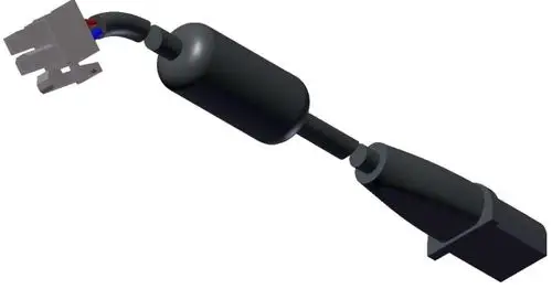 Kabel mit einem Stecker an einem Ende und einem anderen Verbindungsteil am anderen Ende, geeignet für Geräte von Wolf.